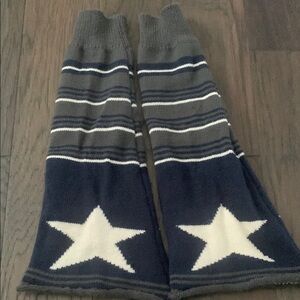 Hot Topic Gray and Blue Star Leg Warmers